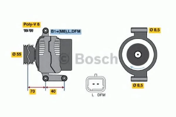 BOSCH 0124325024 12V 87A alternator